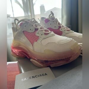 Balenciaga Triple S Pink and white Sneakers Size 38
